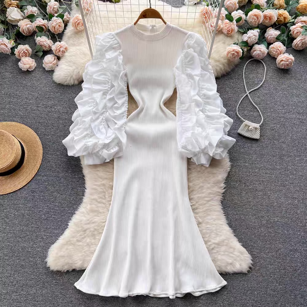 Candle light ruffle dress FD83 image